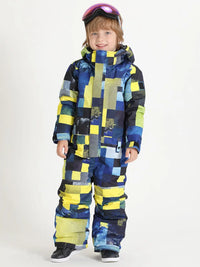 Riuiyele Toddler Hooded Snowboarding One Piece Snowsuits