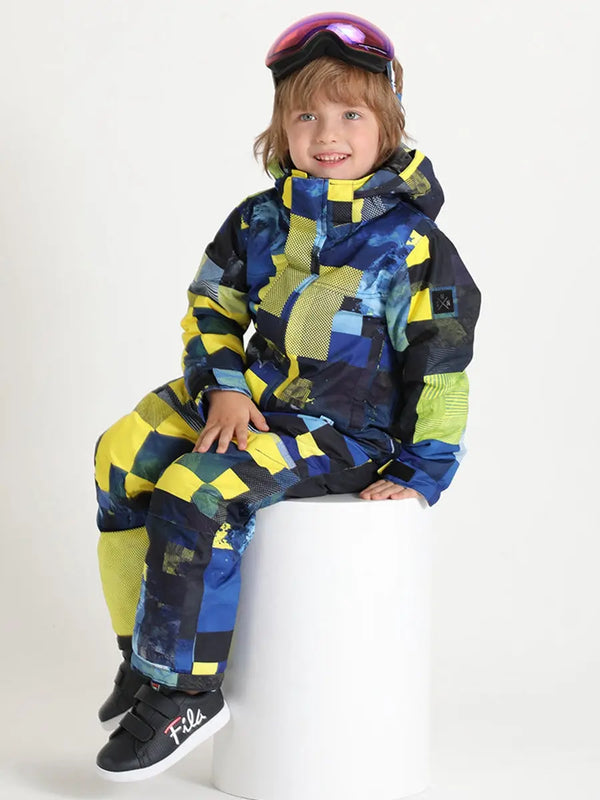 Riuiyele Toddler Hooded Snowboarding One Piece Snowsuits