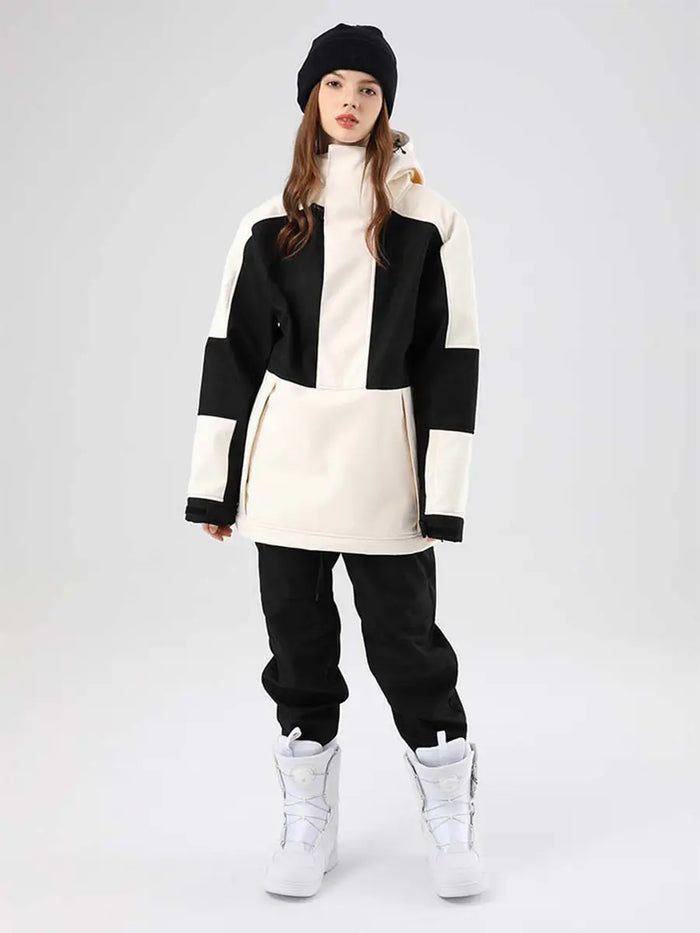 Riuiyele Women Hooded Ski Jacket & Jogger Pants Set 