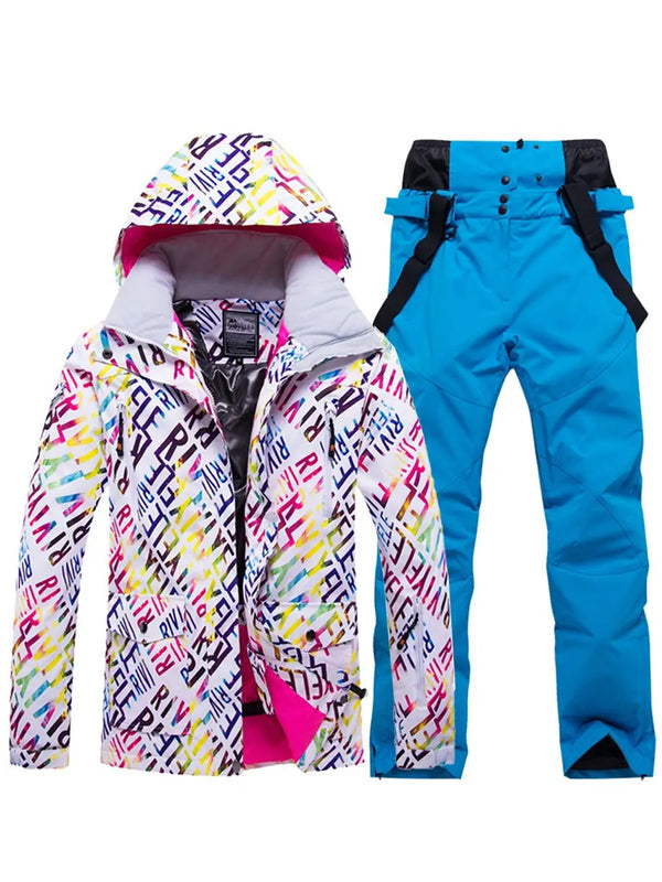 Riuiyele Women Insulated Skiing Snowboarding Set Waterproof 