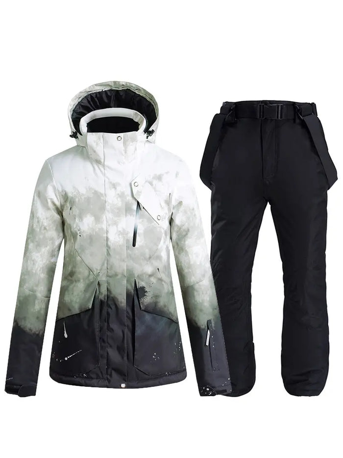 Riuiyele Women Insulated Snow Snowboard Jacket & Bib Pants