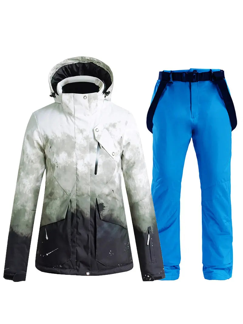 Riuiyele Women Insulated Snow Snowboard Jacket & Bib Pants