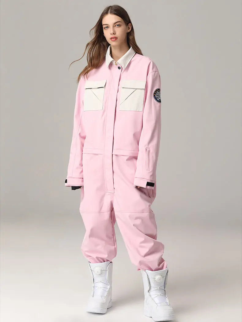 Riuiyele Women One Piece Snowsuit