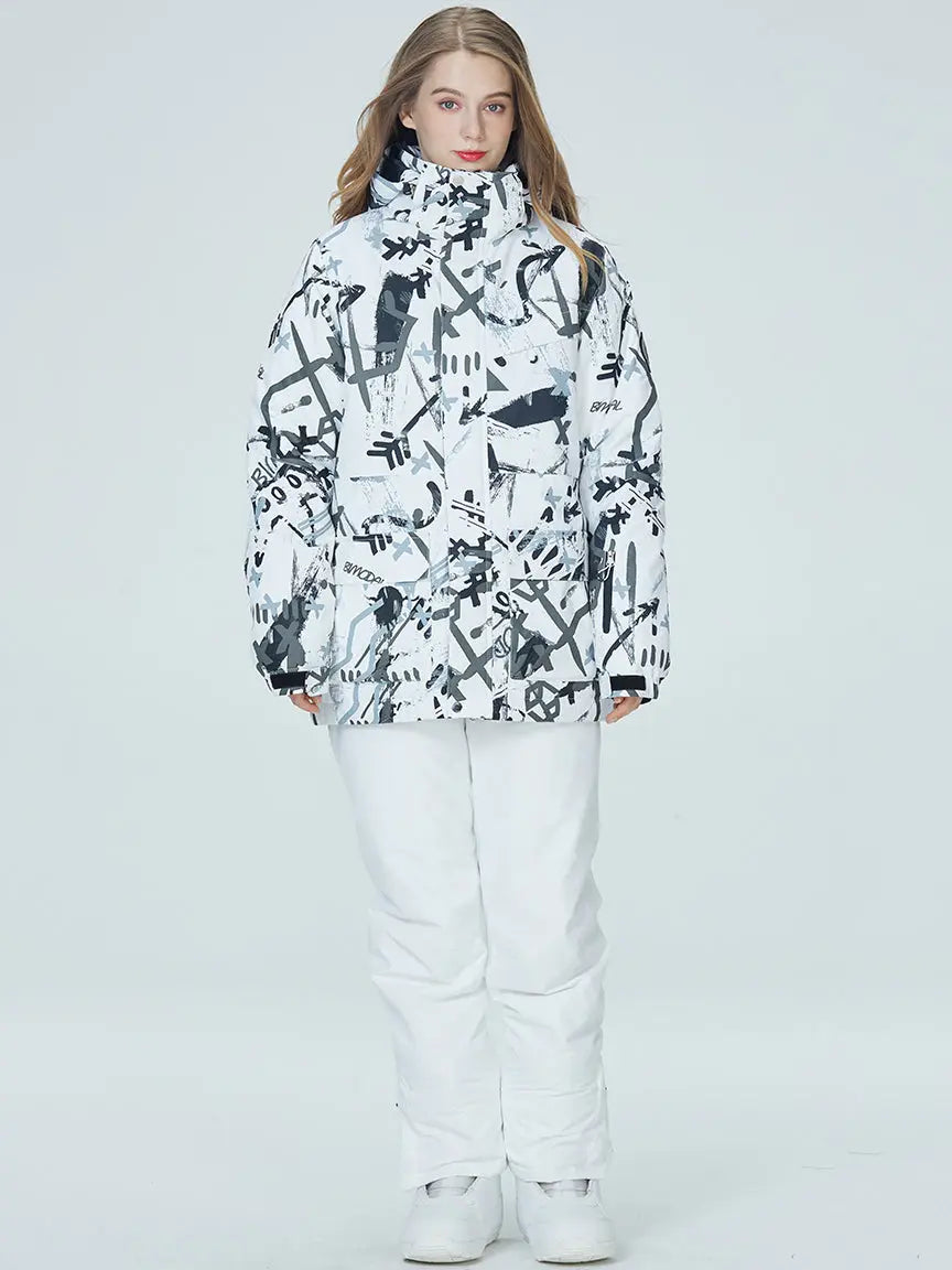 Riuiyele Women's Graffiti Snow Suits