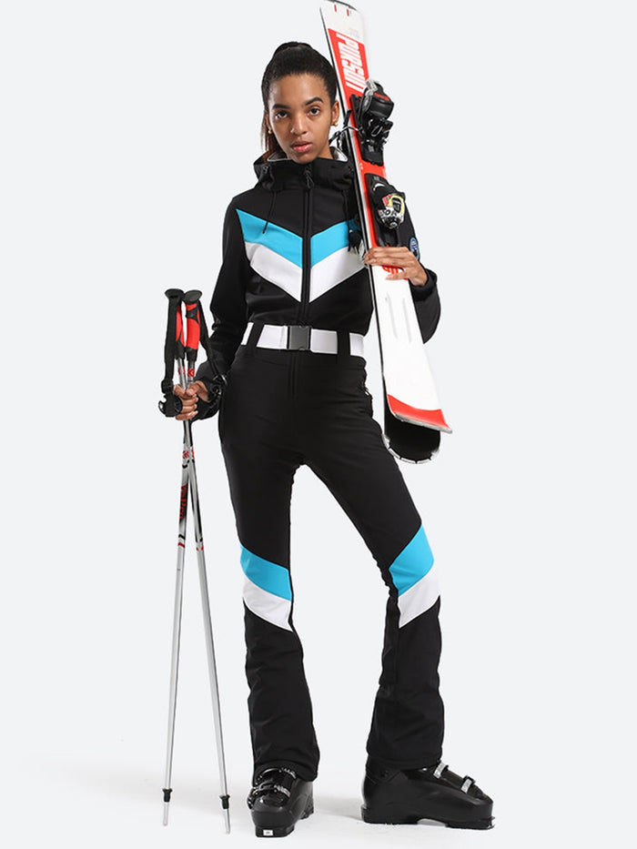 Women's Slim Belted Ski Suit