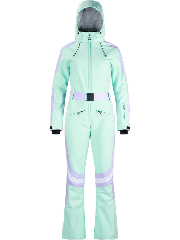 Women's Slim Belted Ski Suit