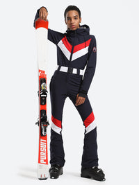 Women's Slim Belted Ski Suit