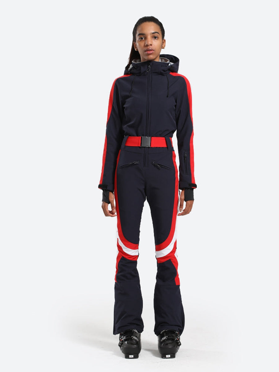 Women's Slim Belted Ski Suit