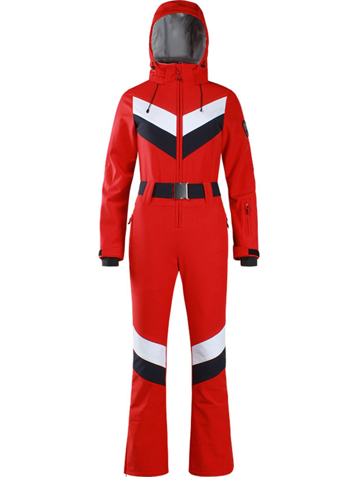 Women's Slim Belted Ski Suit