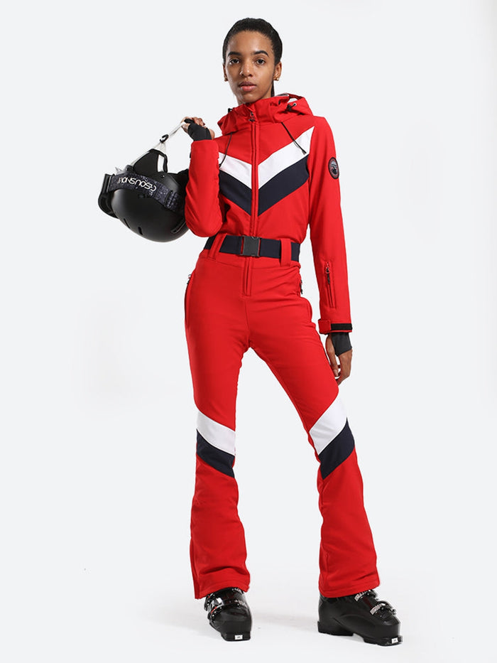 Women's Slim Belted Ski Suit