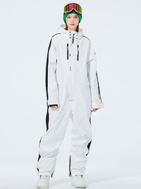 Women Belted One Piece Ski Suit