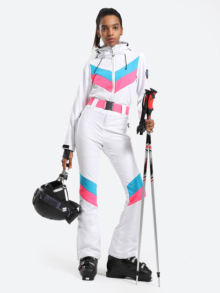 Women's Slim Belted Ski Suit