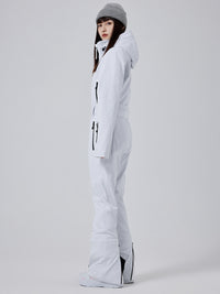 Women High Neck Slim One Piece Ski Suit