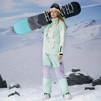 Simple Windproof Snow Suits Fit Slim Snowwear Riuiyele