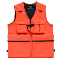 Female Cargo Pocket Ski Snow Vest Windproof Warm Vest 