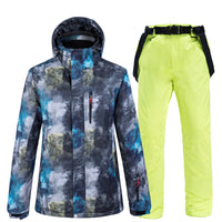 Detachable Hooded Men Ski Snowboard Jackets and Pants