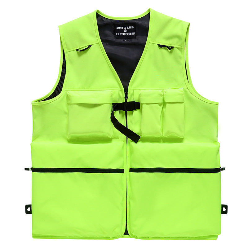 Female Cargo Pocket Ski Snow Vest Windproof Warm Vest 