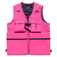 Female Cargo Pocket Ski Snow Vest Windproof Warm Vest 