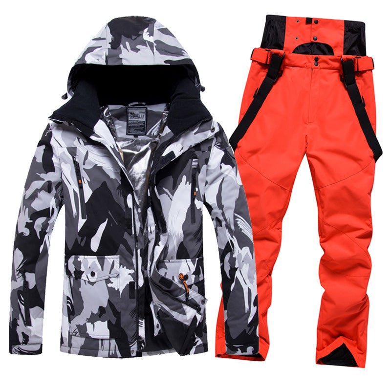 Men's Winter Windproof Snowsuit Snowboard Jacket and Ski Pants