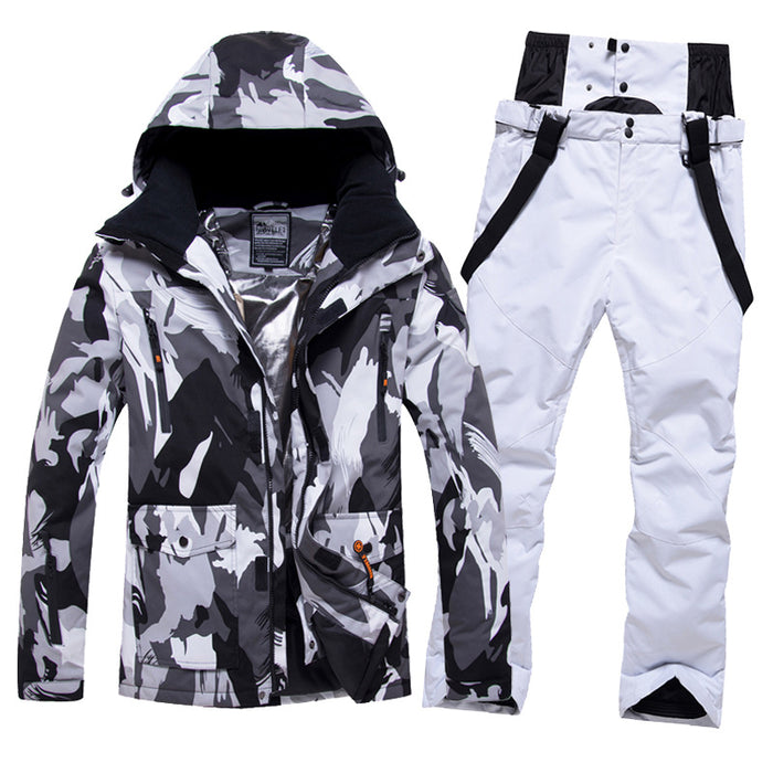 Men's Winter Windproof Snowsuit Snowboard Jacket and Ski Pants