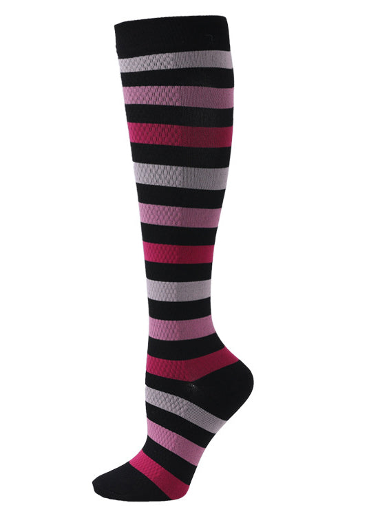 Striped Compression Socks Scrunch Socks