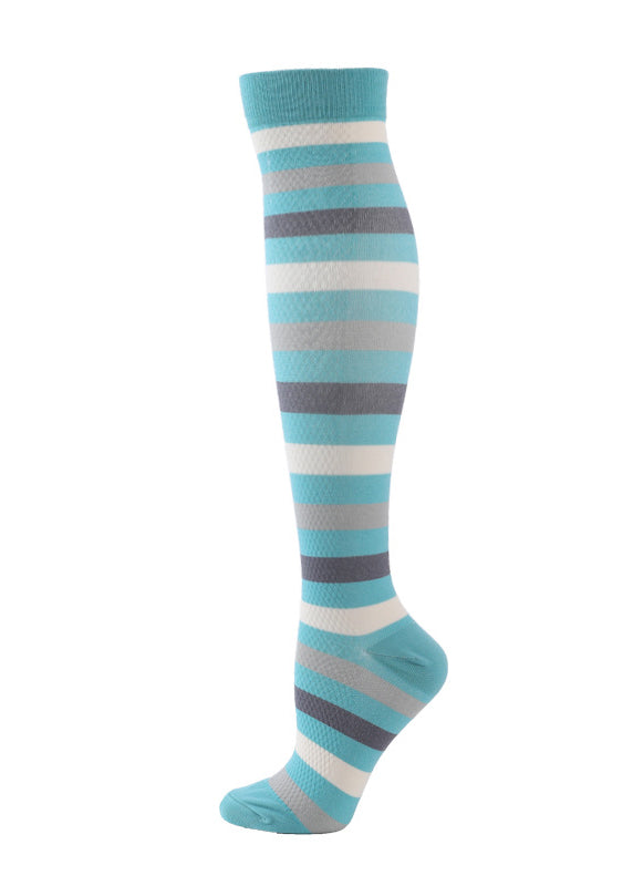 Striped Compression Socks Scrunch Socks