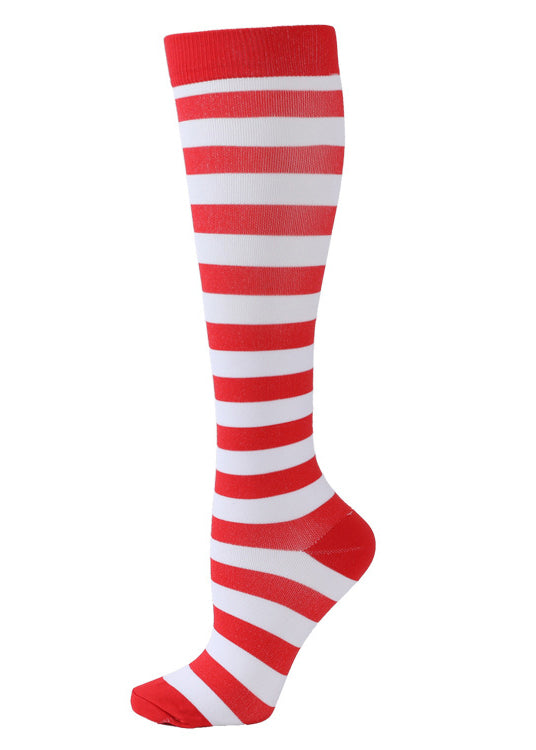 Striped Compression Socks Scrunch Socks