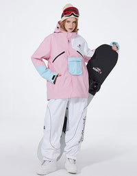 Fashion Adult Patchwork Skiing Jacket & Sports Pants Riuiyele