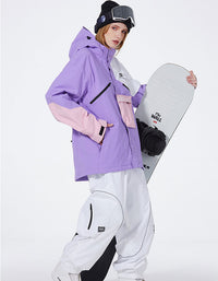 Fashion Adult Patchwork Skiing Jacket & Sports Pants Riuiyele