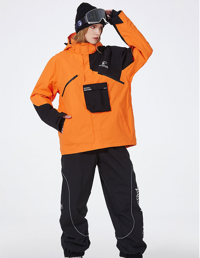 Fashion Adult Patchwork Skiing Jacket & Sports Pants Riuiyele