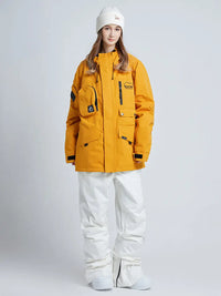 Windproof Women Ski Snowboarding Cargo Jacket