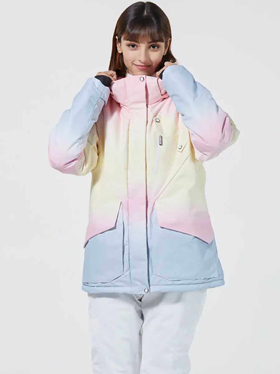 Women Ombre Stretch Ski Jacket 