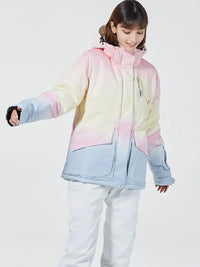 Women Ombre Stretch Ski Jacket 