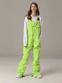 Women Ski Snow Bibs Pants Winter Snow Overalls 