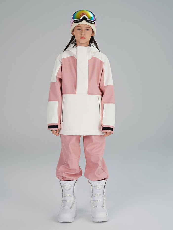 Girl's Colour Blocked Warm Snow Suit