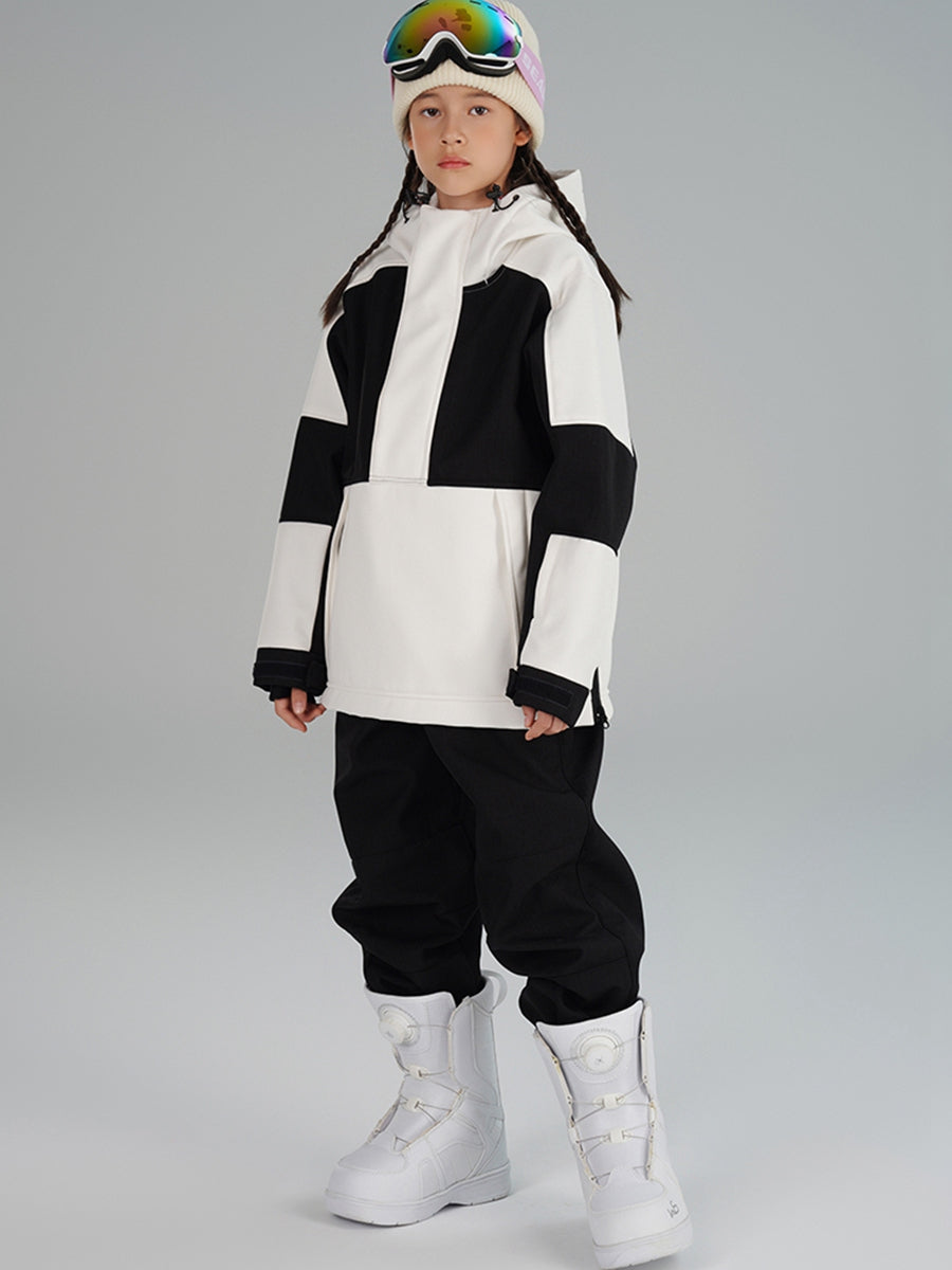 Girl's Colour Blocked Warm Snow Suit