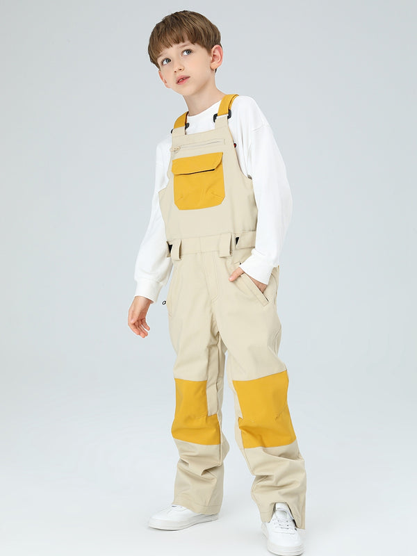 Boys Snow Bib Pants With High Waist overalls