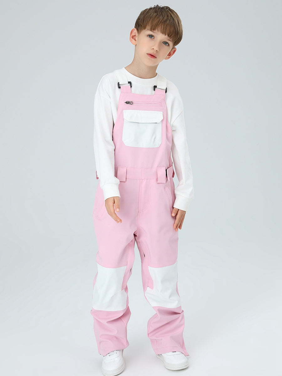 Boys Snow Bib Pants With High Waist overalls