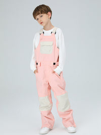 Boys Snow Bib Pants With High Waist overalls