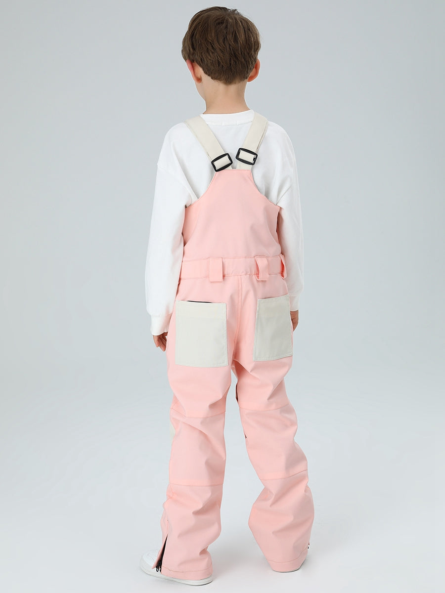 Boys Snow Bib Pants With High Waist overalls