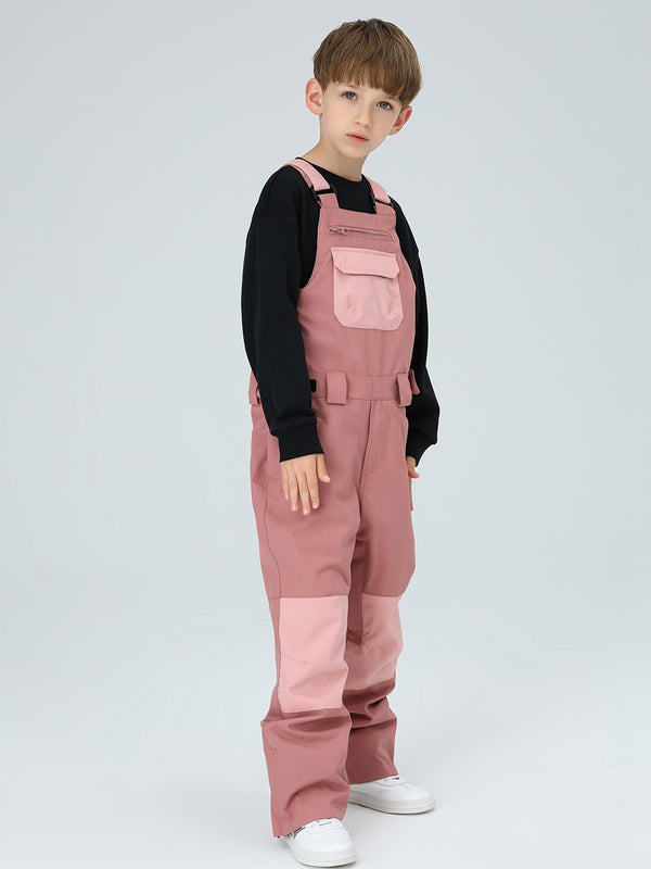 Boys Snow Bib Pants With High Waist overalls