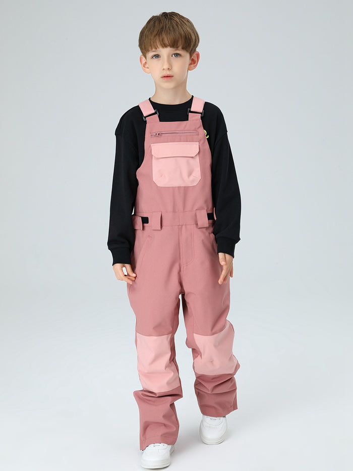 Boys Snow Bib Pants With High Waist overalls