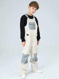 Boys Snow Bib Pants With High Waist overalls