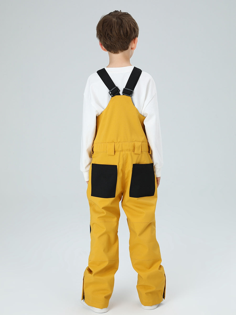 Boys Snow Bib Pants With High Waist overalls