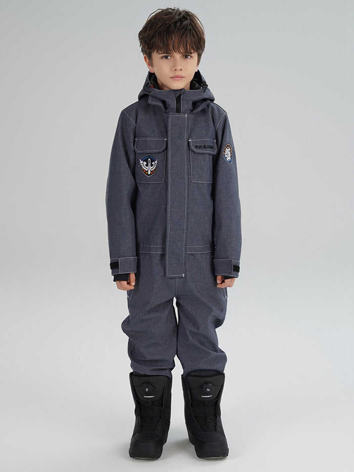 Riuiyele Boys Demin One Piece Snowsuits