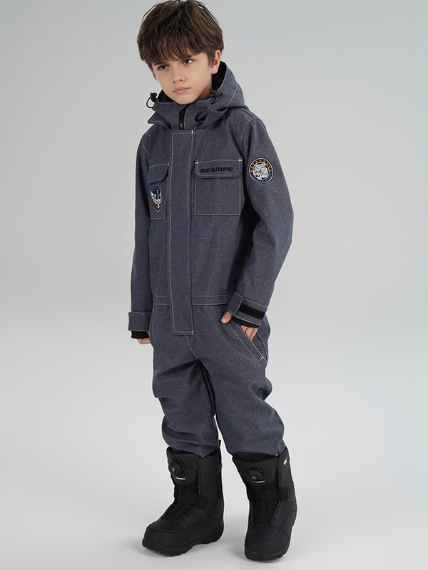 Riuiyele Boys Demin One Piece Snowsuits