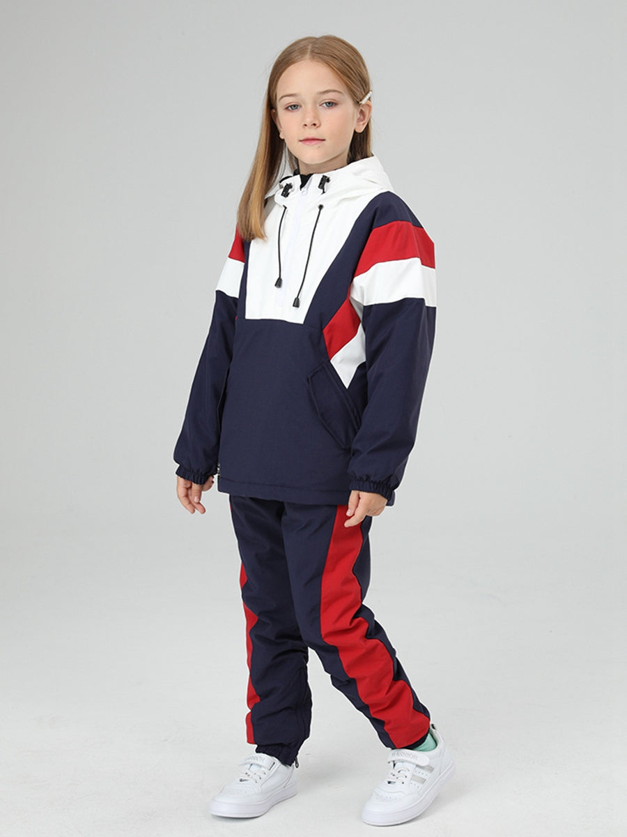 Girls Insulated Stripe Snow Suit