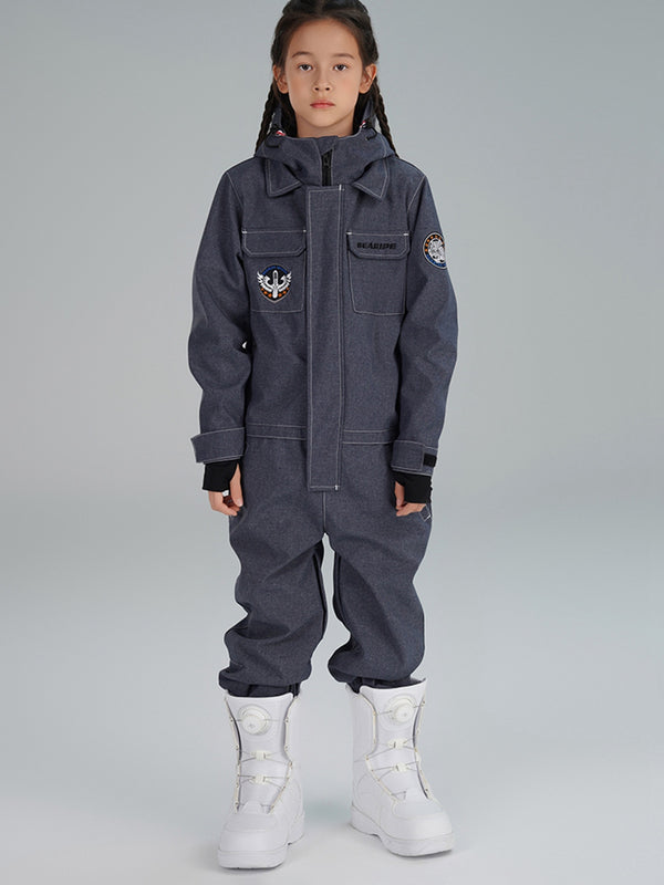 Riuiyele Girls Demin One Piece Snowsuits