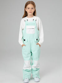 Girls Snow Bib Pants With High Waist overalls