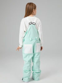 Girls Snow Bib Pants With High Waist overalls